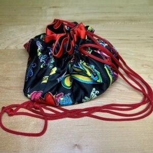 BRIGHTON Drawstring Travel Bag Case A Jewelry Pouch Love Scribble Clancy pockets